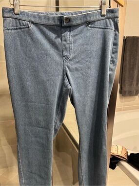 Light Wash Blue Denim Jean Leggings Jeggings